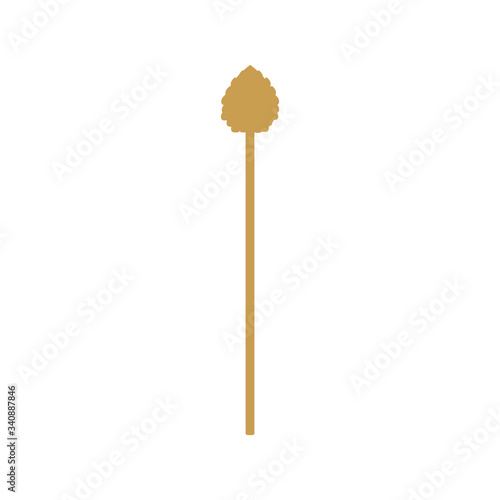 thyrsus god Bacchus and Dionysus mythological god of Olympus, illustration for web and mobile design.