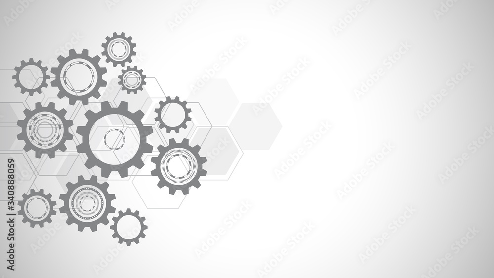 Cogs and gear wheel mechanisms. Hi-tech digital technology and engineering. Abstract technical background. Cogs and gear wheel mechanisms. Hi-tech digital technology and engineering. Abstract technical background.