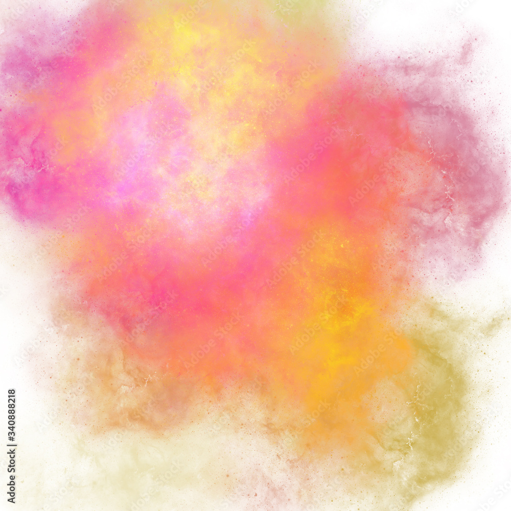 Pink orange stain watercolor paint gradient. Abstract backdrop wallpaper background, beautiful texture stains of paint digital illustration