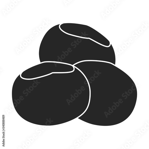 Chestnut vector icon.Black vector icon isolated on white background chestnut.