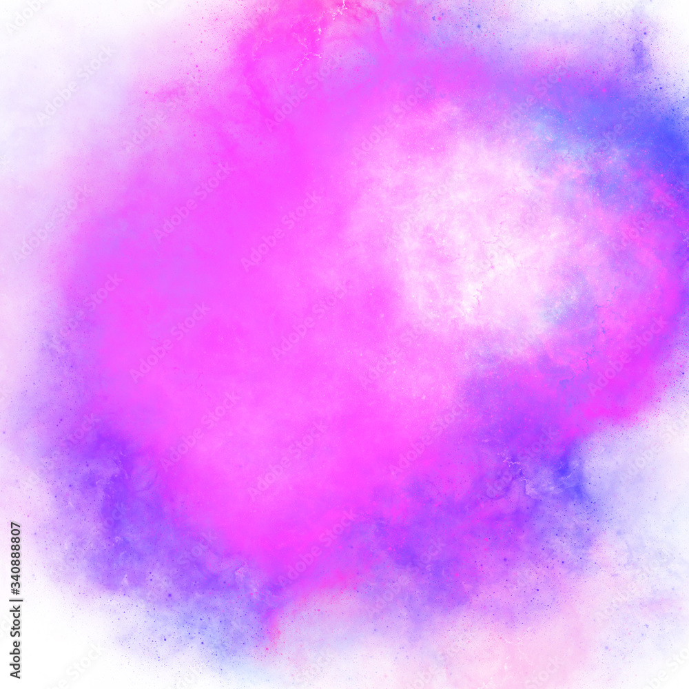Purple violet spot of watercolor paint gradient. Abstract backdrop wallpaper background, beautiful texture stains of paint digital illustration