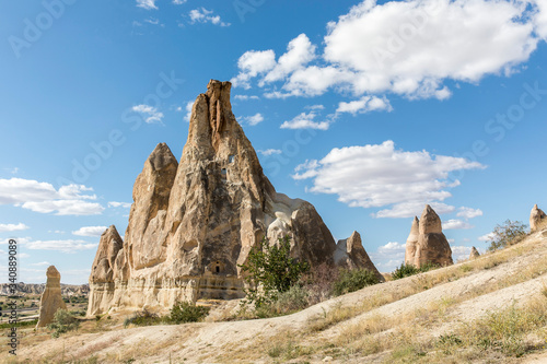 Volcanic tufa formations in Turkey's Cappadocia.