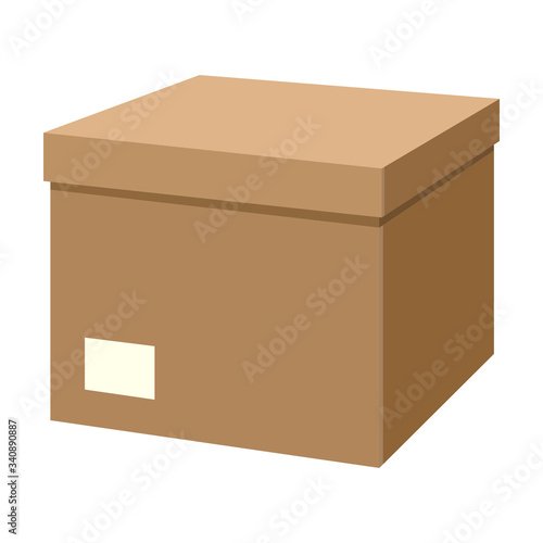 Wooden box vector icon.Cartoon vector icon isolated on white background wooden box. © Svitlana