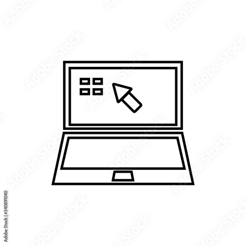 Laptop And Connection Icon Vector Design Template