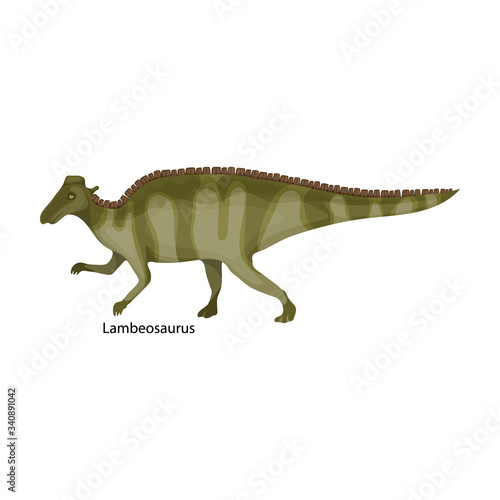 Dinosaur vector icon.Cartoon vector icon isolated on white background dinosaur. © Svitlana