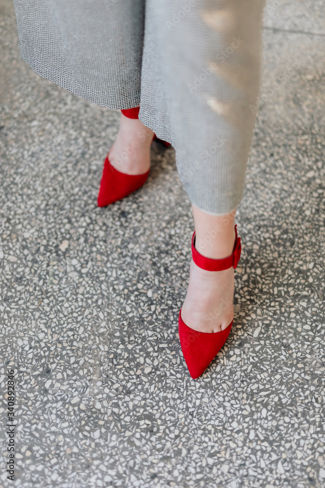 Festive red heels
