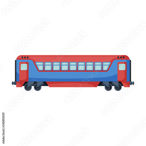 Wagon of locomotive vector icon.Cartoon vector icon isolated on white background wagon of locomotive.