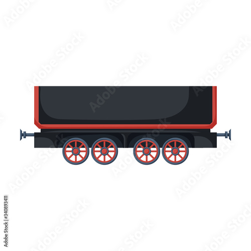 Wagon of locomotive vector icon.Cartoon vector icon isolated on white background wagon of locomotive.