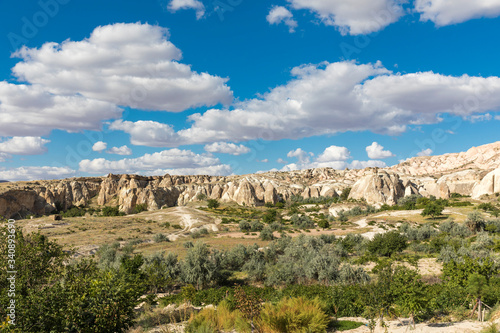 Volcanic tufa formations in Turkey's Cappadocia.