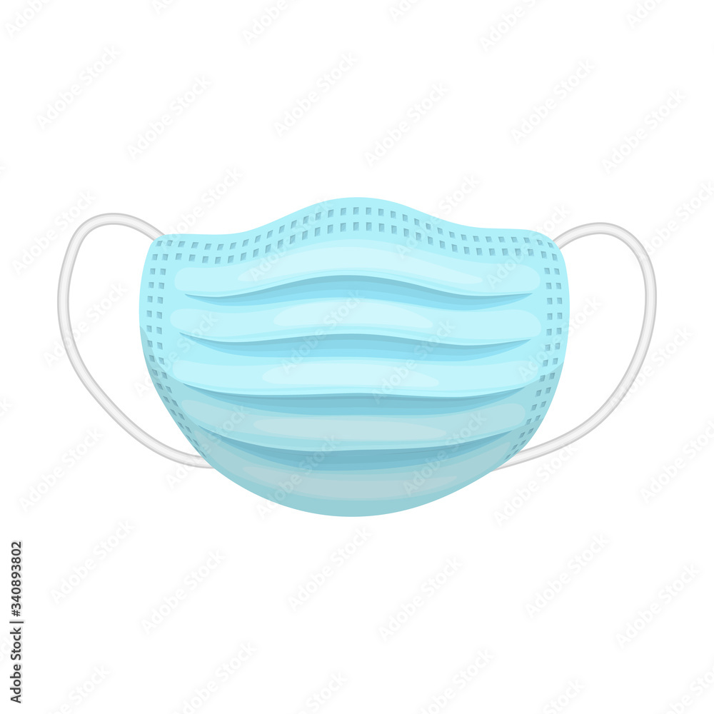 Medical mask vector icon.Cartoon vector icon isolated on white background medical mask. Medical mask vector icon.Cartoon vector icon isolated on white background medical mask.