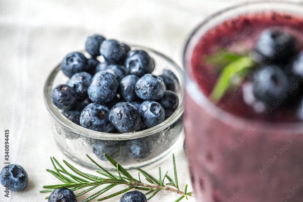 Blueberry smoothie close up shot Blueberry smoothie close up shot