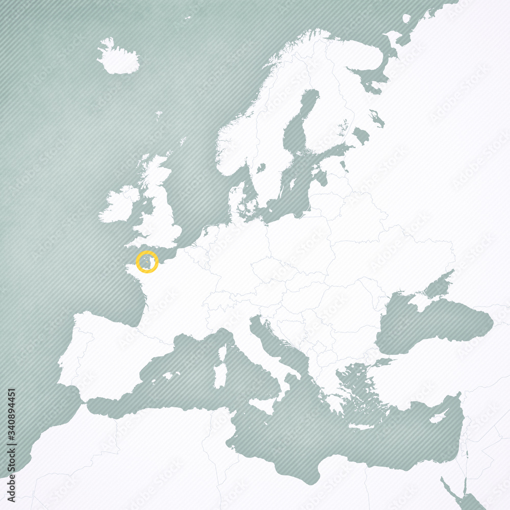Obraz premium Map of Europe - Jersey