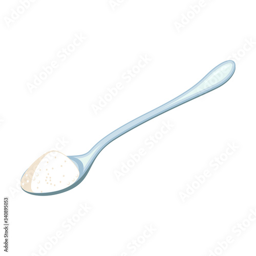 Spoon of flour vector icon.Cartoon vector icon isolated on white background spoon of flour.