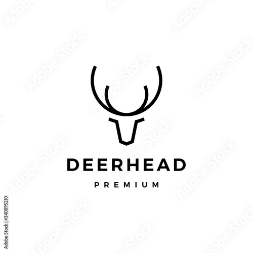 deer head logo vector icon illustration