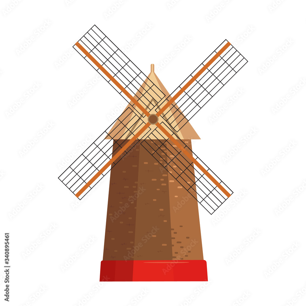 Mill vector icon.Cartoon vector icon isolated on white background mill.