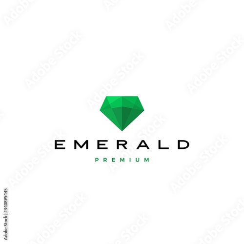 emerald diamond logo vector icon illustration