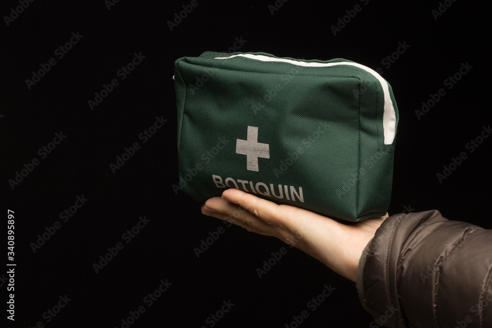 Naklejka premium first aid kit, green first aid kit