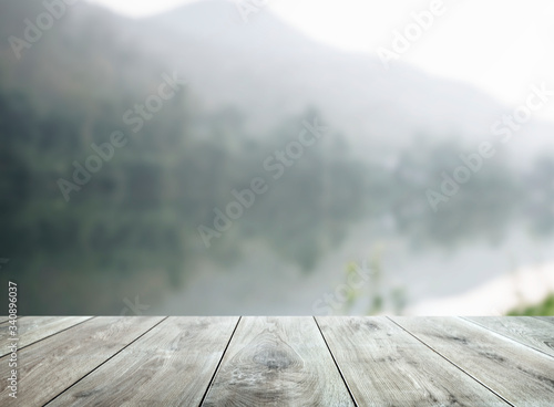 Wooden table product background