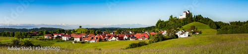 Panorama von Waldburg in Oberschwaben, Banner, Bannergröße, Hintergrund © photo-corona