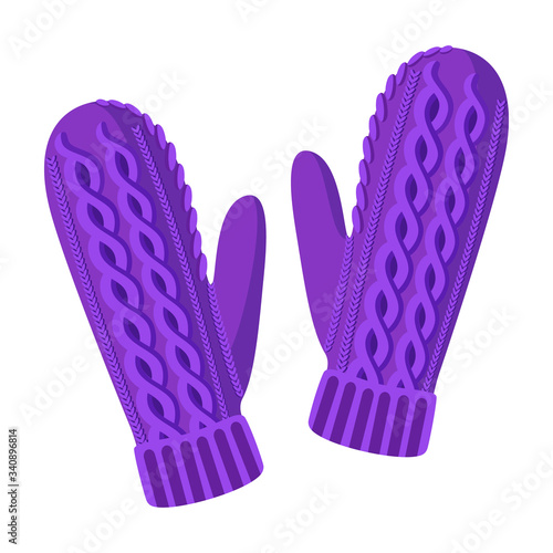 Mittens vector icon.Cartoon vector icon isolated on white background mittens.