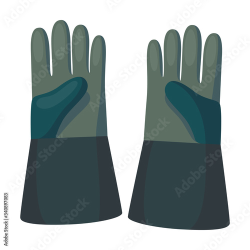 Glove vector icon.Cartoon vector icon isolated on white background glove.