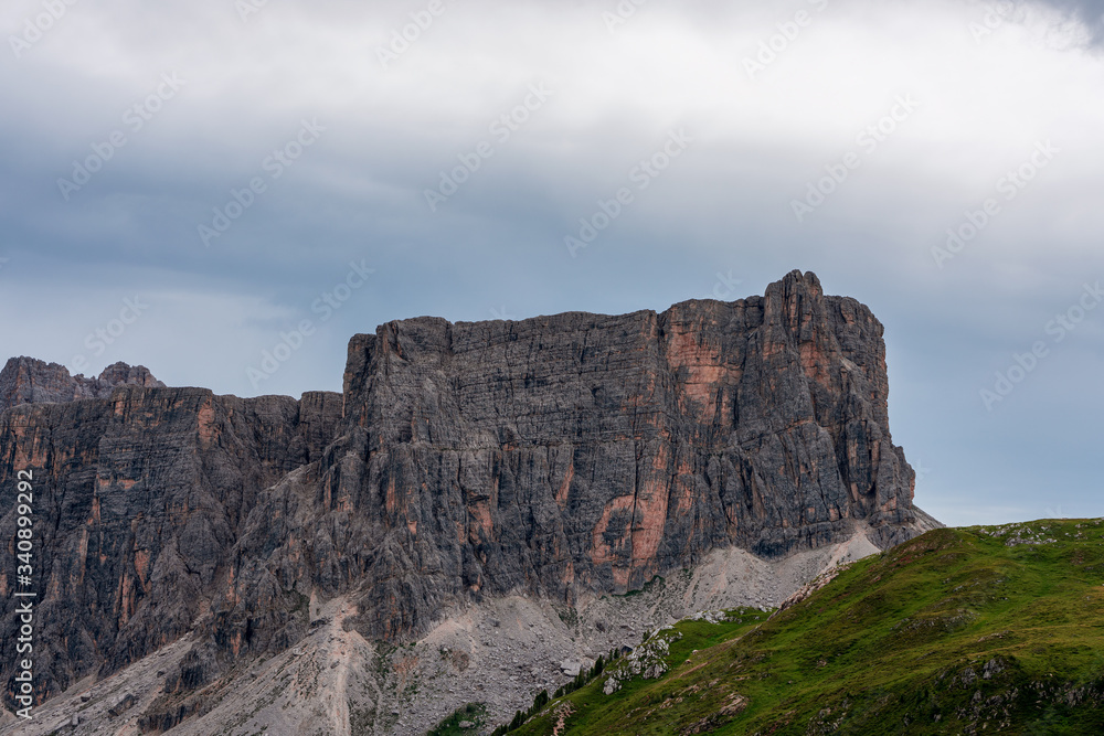 panoramic view of the Dolomites.