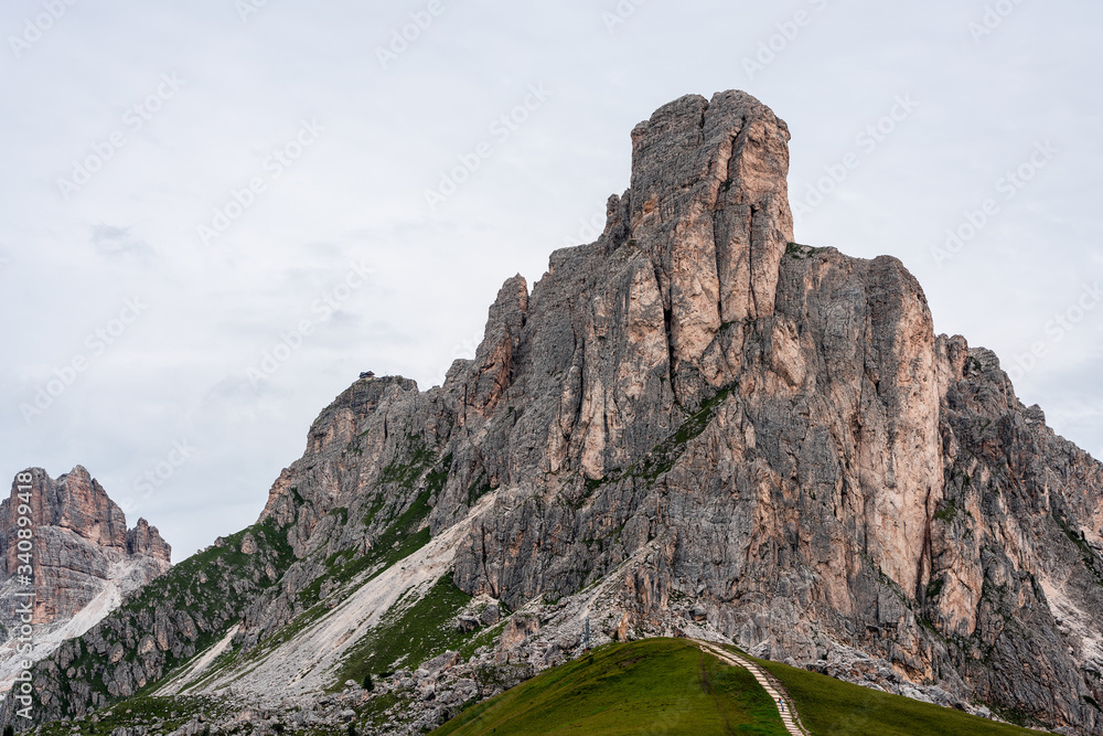 panoramic view of the Dolomites. Mount Nuvolau.
