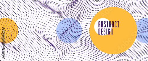 Dots mesh grid particles flow abstract vector background, modern trendy style dotted rhythmic abstraction, science and technology theme illustration.