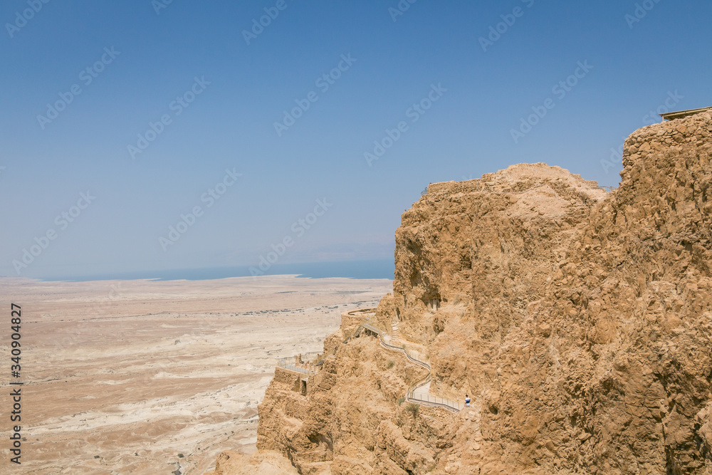 Desert Masada over the Dead Sea
