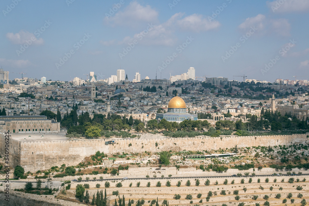 Naklejka premium View over Jerusalem, in Israel