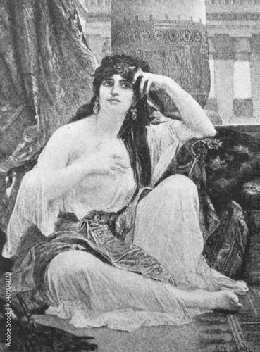 Sulamita by Alexandre Cabanel, a French painter in the old book the History of Painting, by R. Muter, 1887, St. Petersburg photo