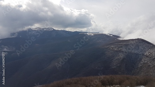 mountain landscape with clouds