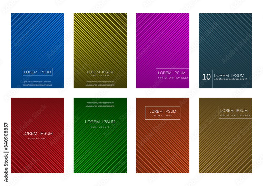 Set of abstract background vector design templates Set of abstract background vector design templates