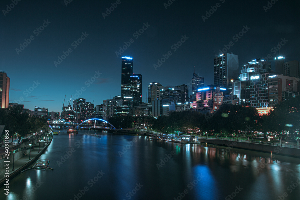 Melbourne CBD at night