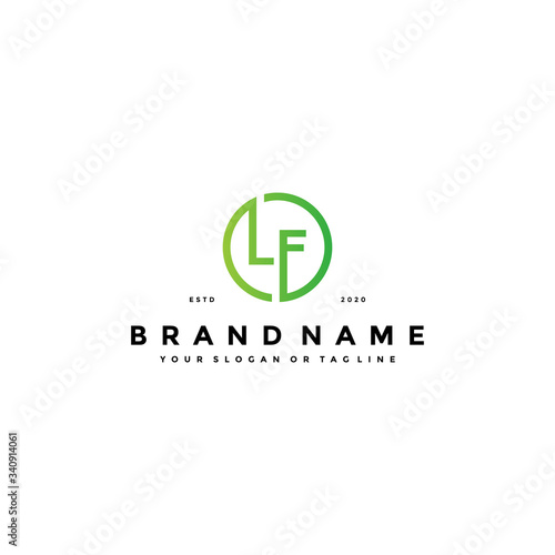 letter LF logo design vector photo