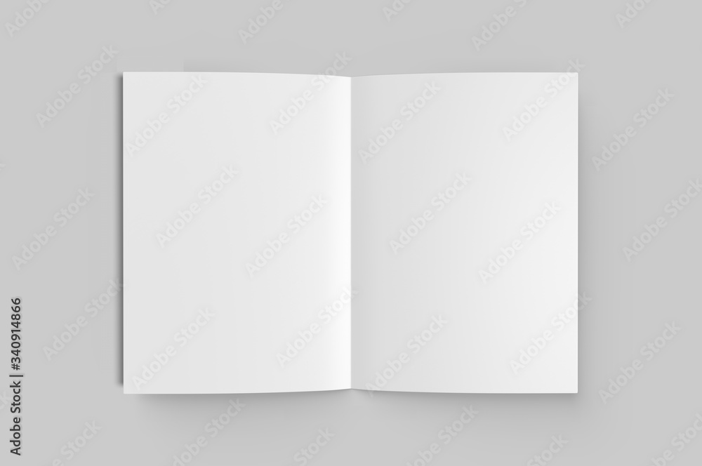 Blank half fold brochure template for mock up and presentation design. 3d render illustration. Blank half fold brochure template for mock up and presentation design. 3d render illustration.