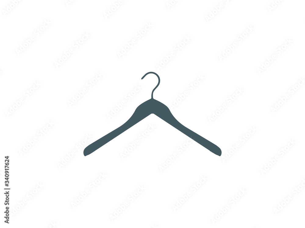 Clothes hanger icon. Vector illustration, flat design. Clothes hanger icon. Vector illustration, flat design.
