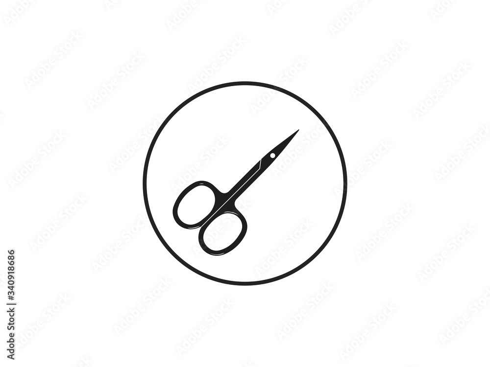 Beauty, manicure, scissors icon. Vector illustration, flat design. Beauty, manicure, scissors icon. Vector illustration, flat design.