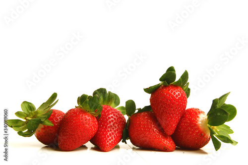 Strawberries in White background