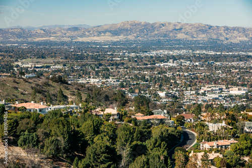 aerial view of the city. California. LA. Los Angeles. Mountain.  © NATALIA PERCHENOK