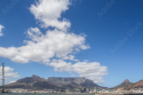 Awesome view of Table Mountain on a boat to Robben Island