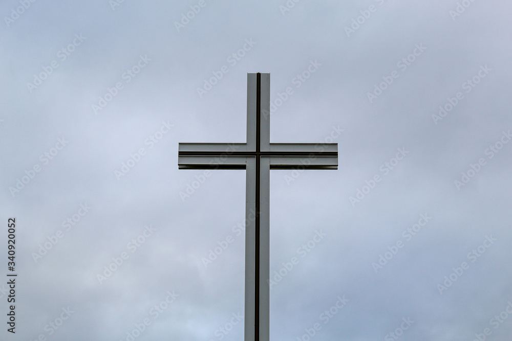 Popes Cross on cloudy dull sky in Phoenix Park, Dublin. Popes Cross on cloudy dull sky in Phoenix Park, Dublin.