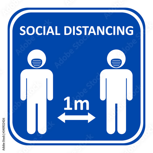 Illustration of social distancing.