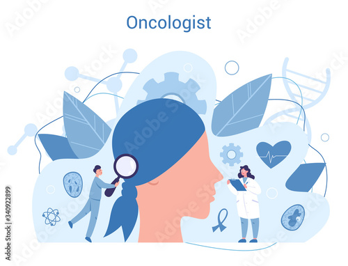 Professional oncologist banner concept. Cancer disease diagnostic
