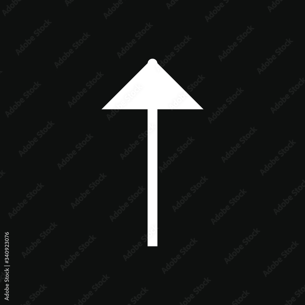 Universal trend geometric arrow isolated on black background Universal trend geometric arrow isolated on black background
