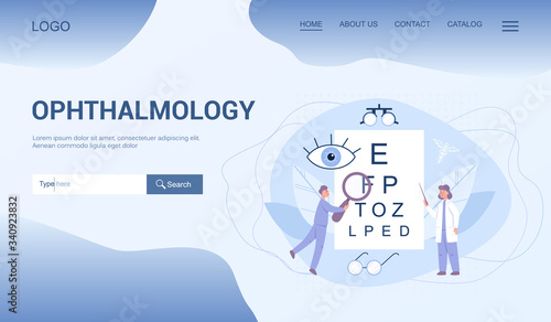Ophthalmology clinic web banner or landing page.