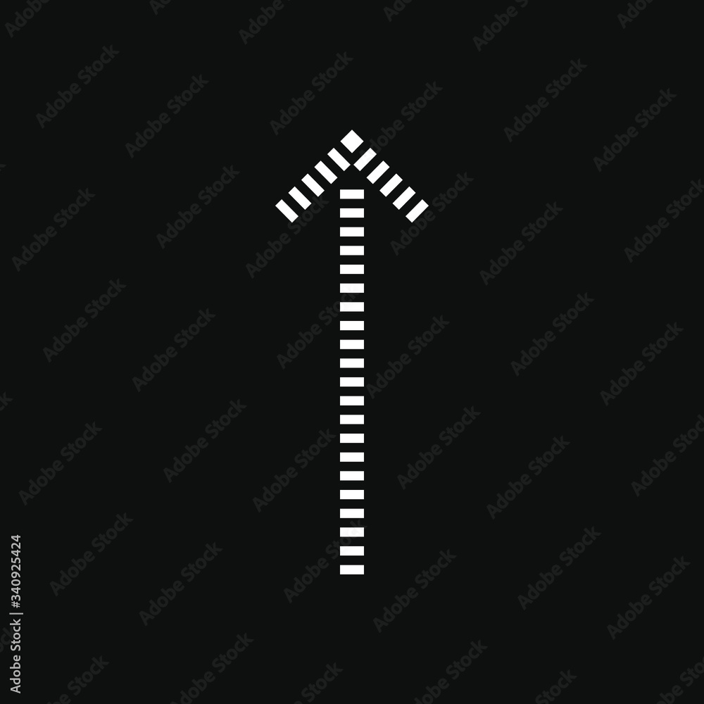 Vector arrow isolated on black background. Perfect suit for web animation add social media greeting cards stickers banners poster concepts and branding Vector arrow isolated on black background. Perfect suit for web animation add social media greeting cards stickers banners poster concepts and branding