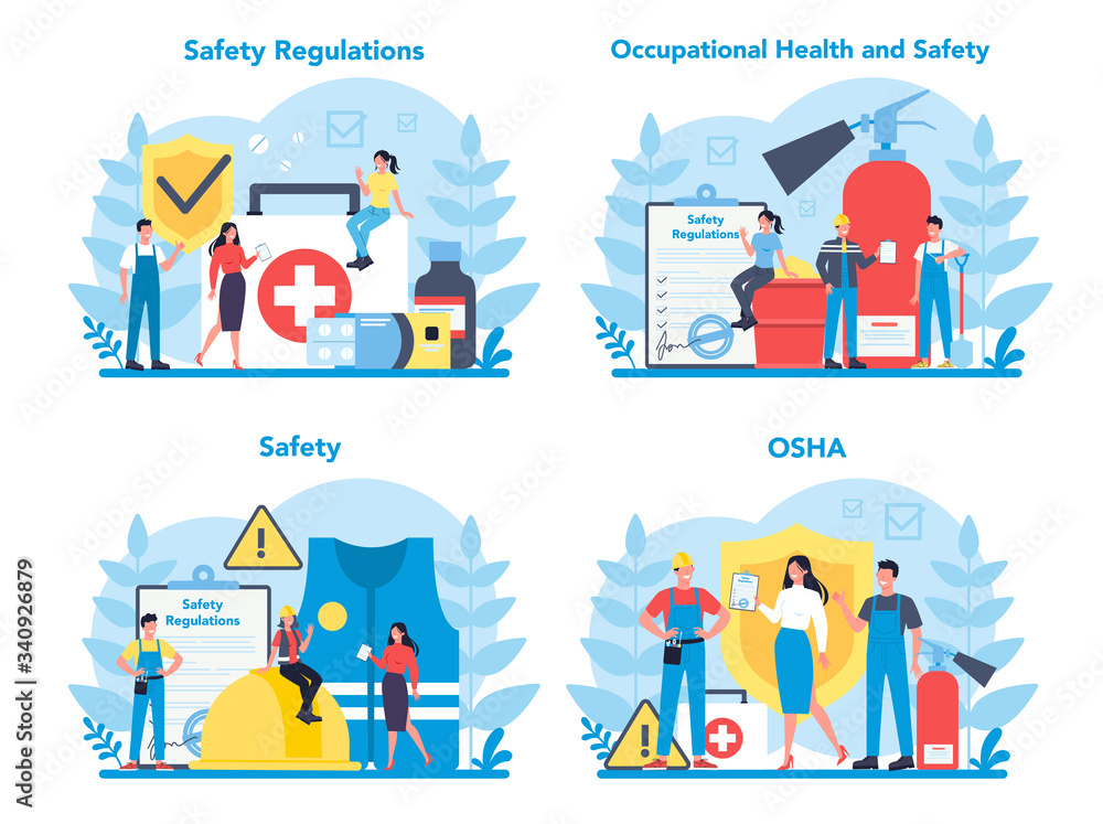 OSHA concept set. Occupational safety and health administration.