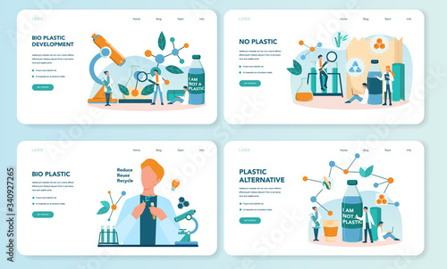 Biodegradable plastic invention and development web banner