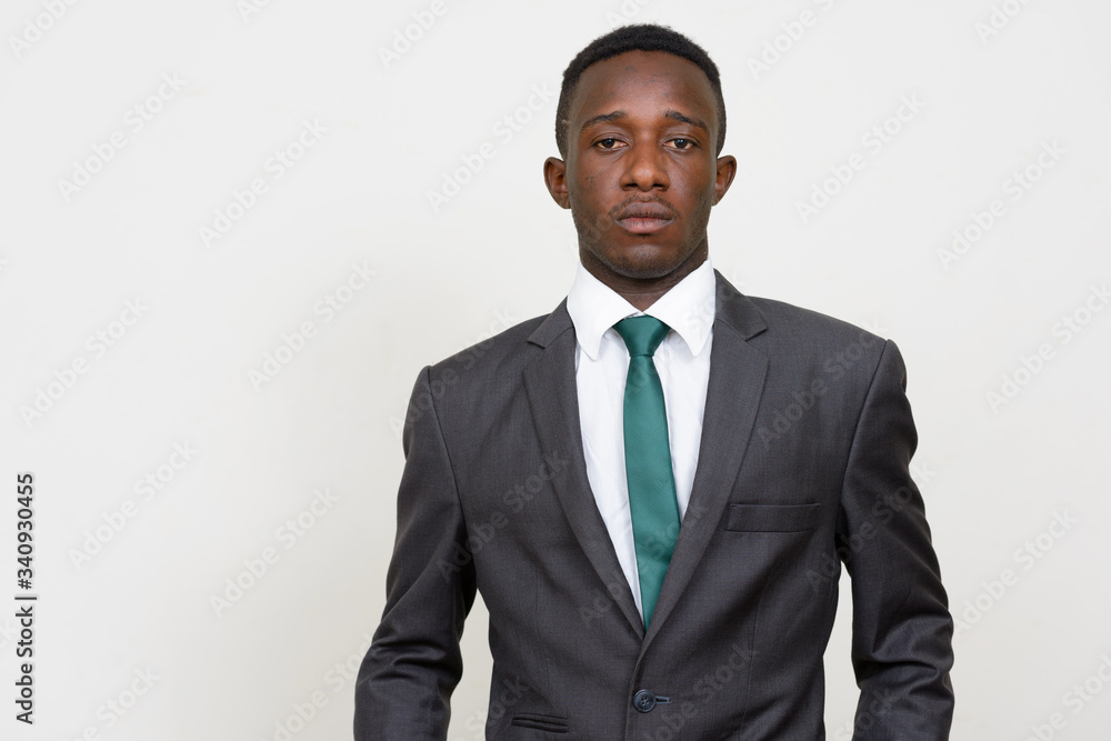Portrait of young African businessman in suit Portrait of young African businessman in suit